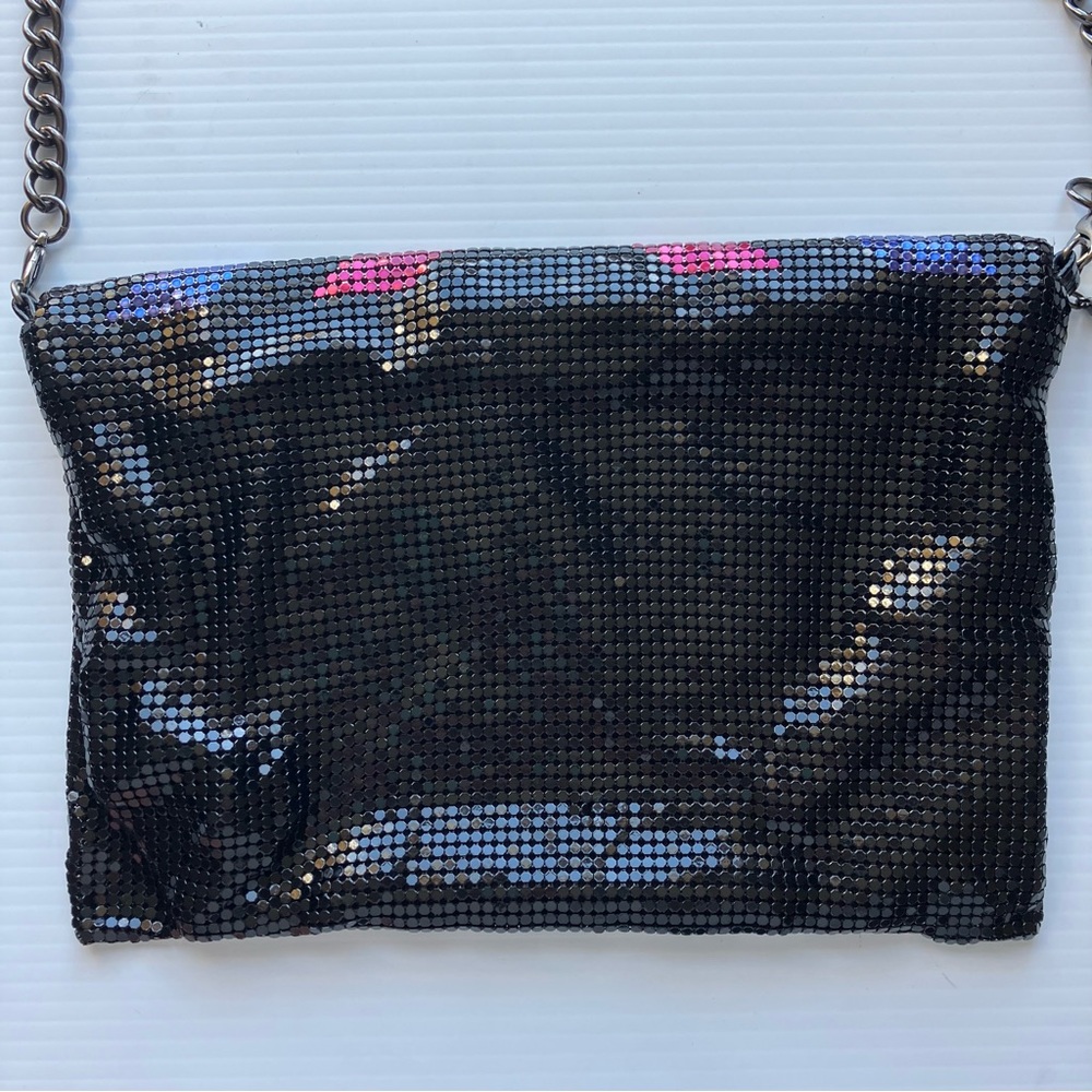 Whiting and Davis Chainmail Mesh Art Deco-inspired Chevron Metallic Evening Bag - Picture 13 of 13
